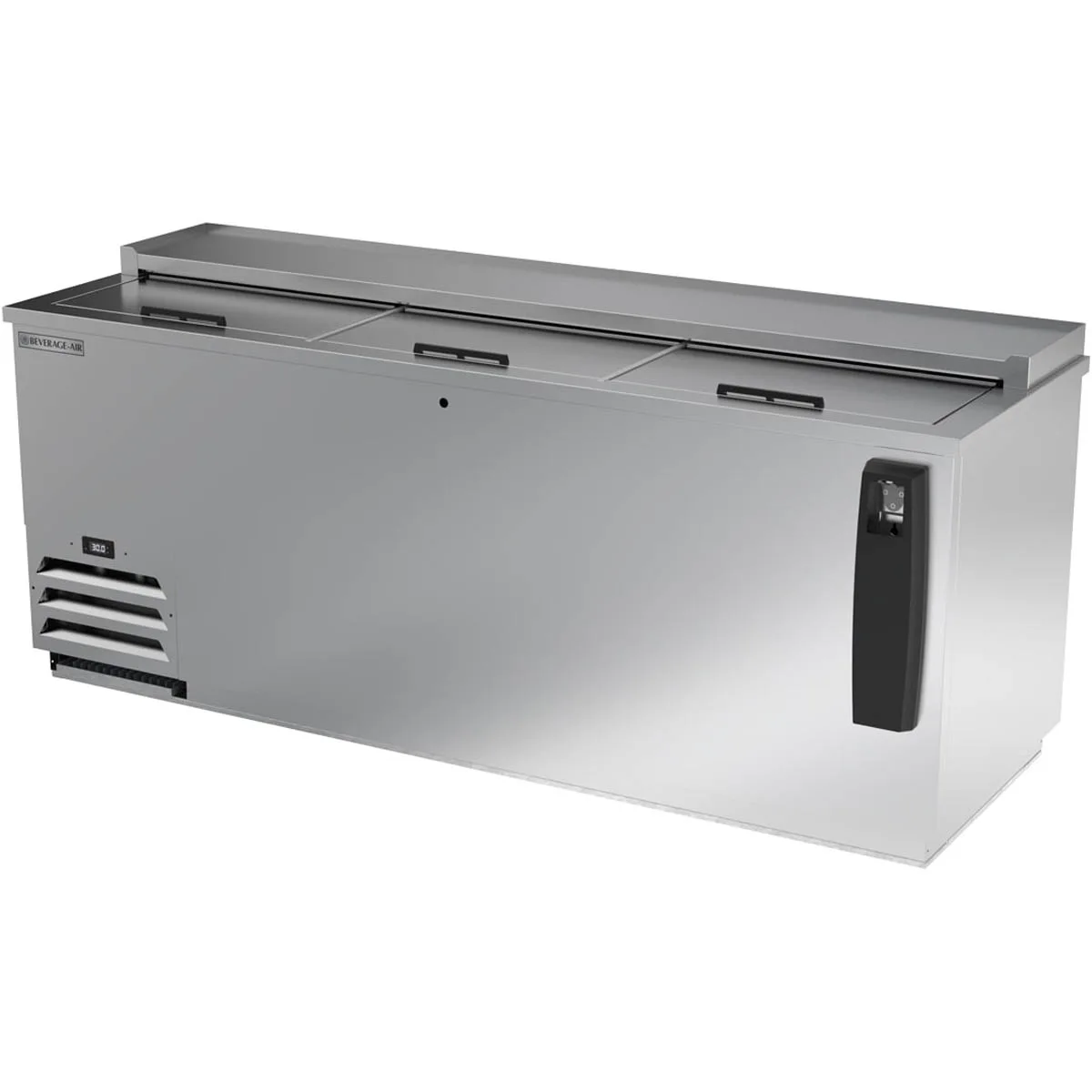 Beverage Air DW79HC-S-29 80" Deep Well Bottle Cooler w/ 3 Sliding Lids, 5 Dividers, 24.1 cu. ft.