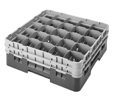 Cambro 25S534163 Camrack Glass Rack, Red, Full Size, 19-3/4" x 7-1/4", 25 Compartments