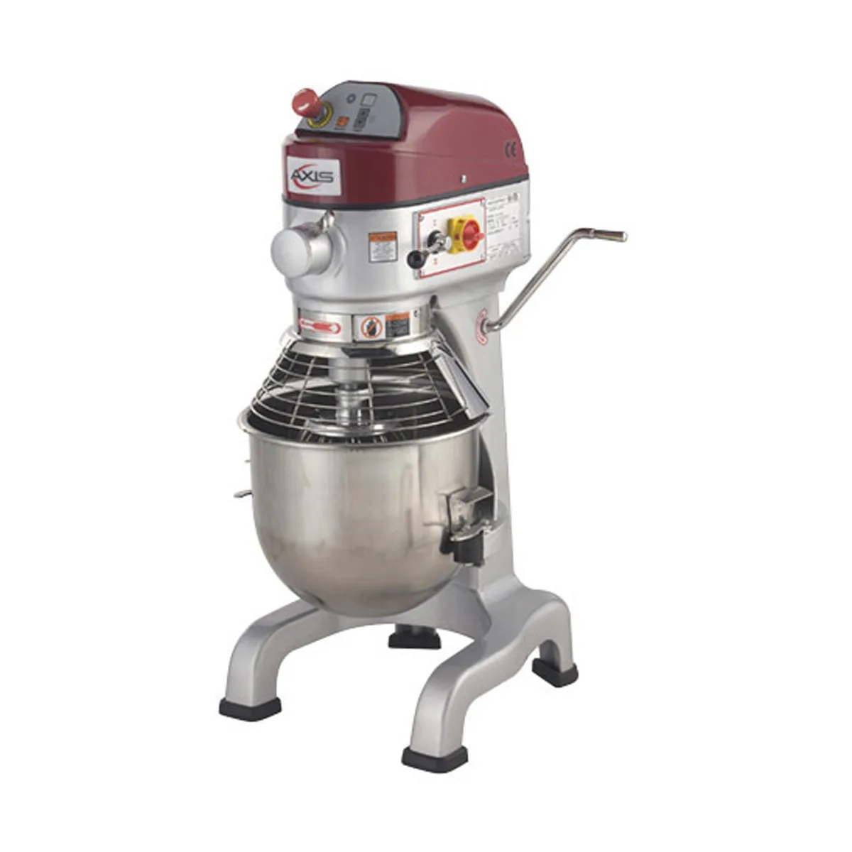Axis AX-M20 Floor Model 20 qt Planetary Mixer with Timer, #12 HUB, 3-Speed, 1/2 hp