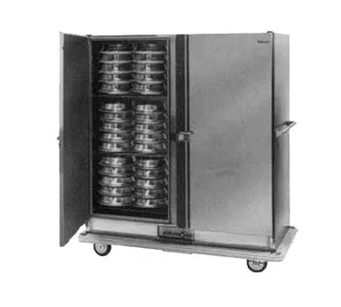 Carter-Hoffmann BB1000 55"-60" 2-Door Solid Stainless Steel Heated Banquet Cabinet 96 Plate Capacity