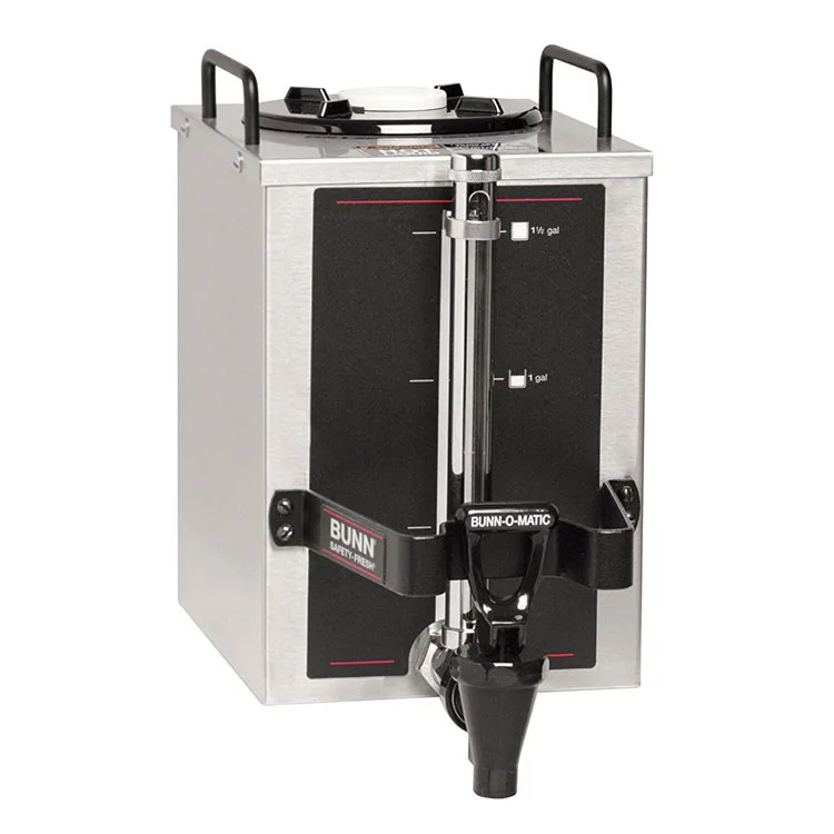 BUNN 20950.0004 7" Coffee Satellite With Fast-Flow Faucet, Top Handles, 1.5-Gal / Stainless Steel