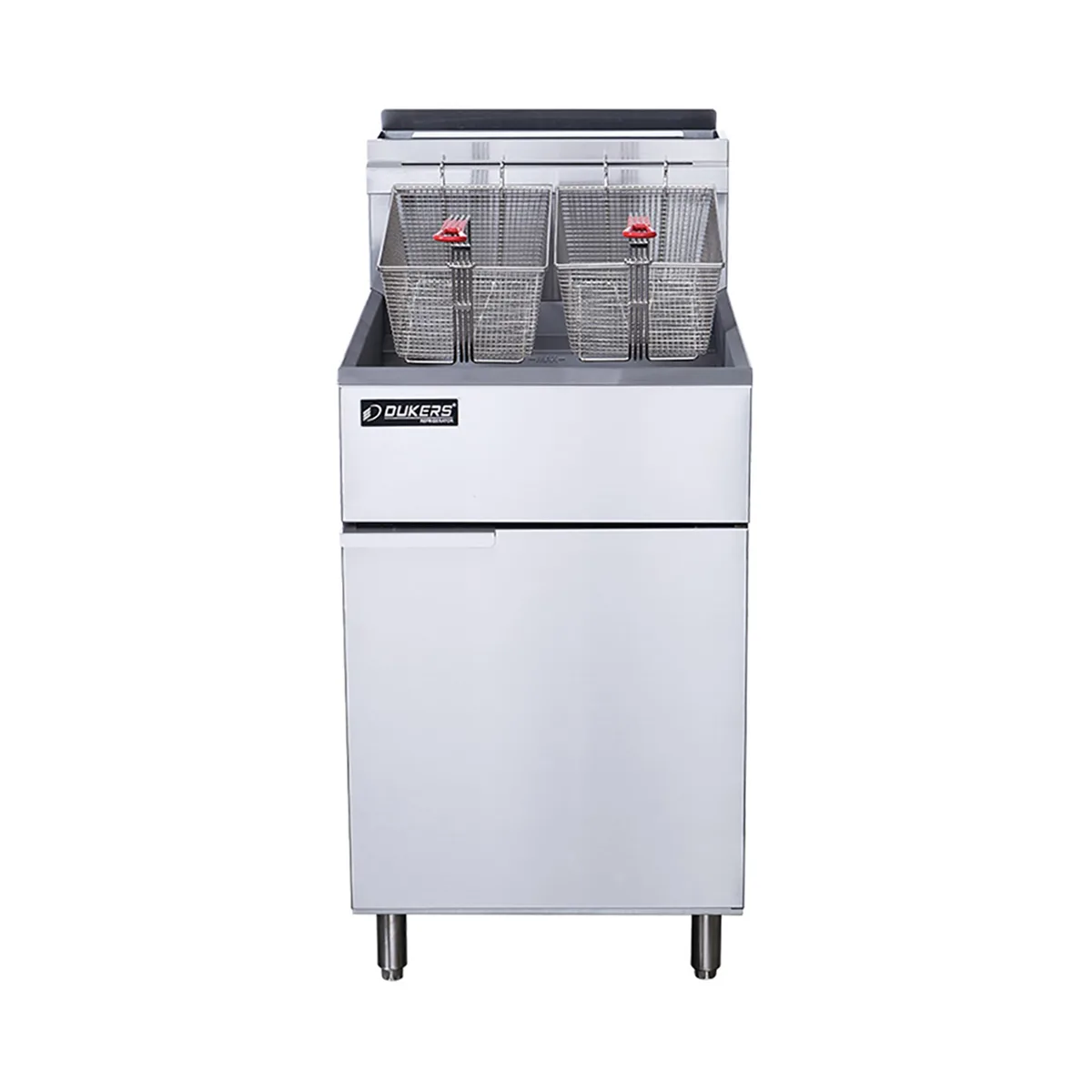 Dukers Appliance Co DCF5-LPG Full Pot Floor Model Gas Fryer w/ 70 Lb Capacity, 150.000 BTU