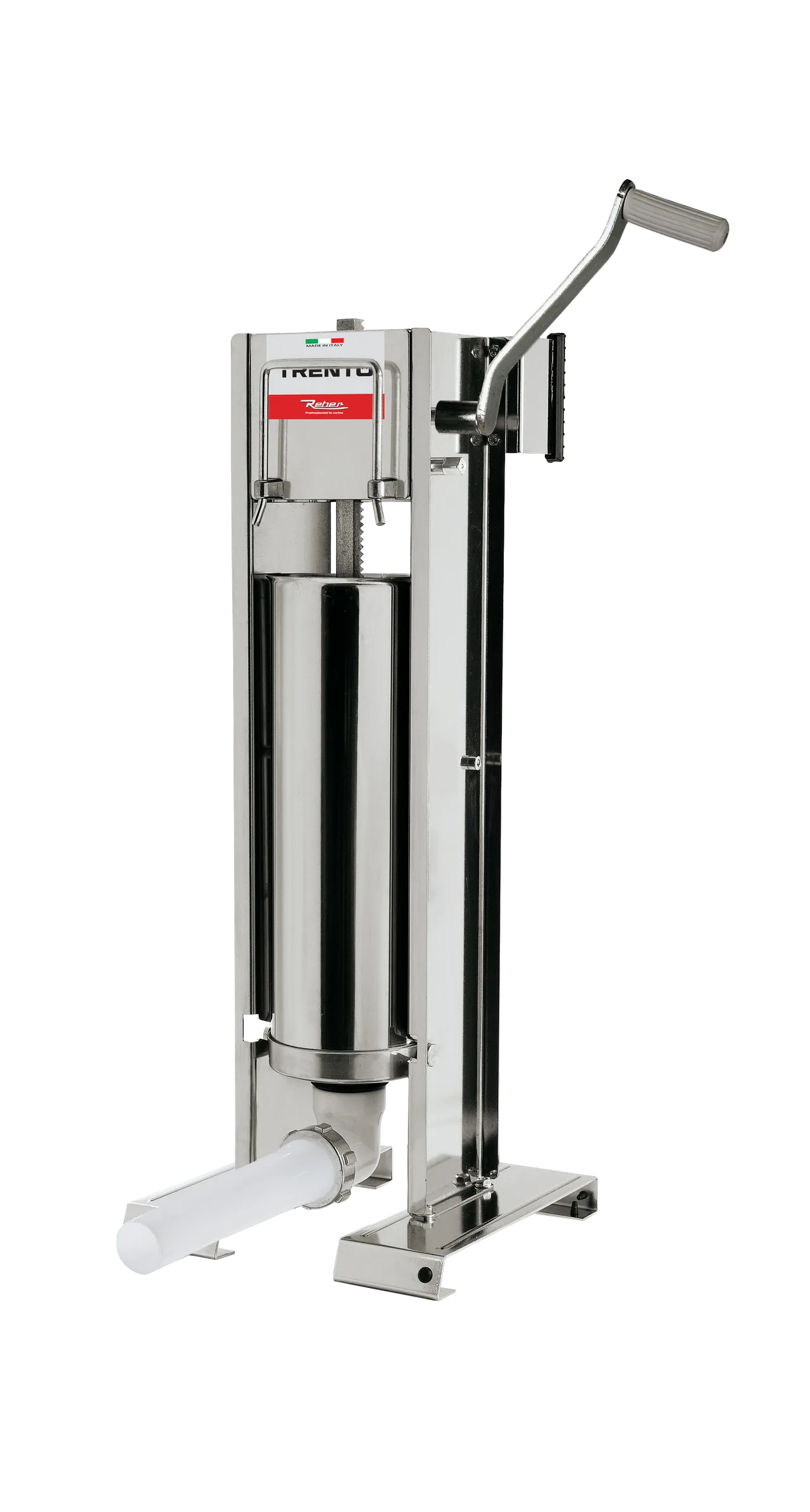 Omcan USA 48169 Trento Manual Sausage Stuffer, 22 lbs Capacity, Stainless Steel, 2-Speed Vertical & Horizontal Gear Drive