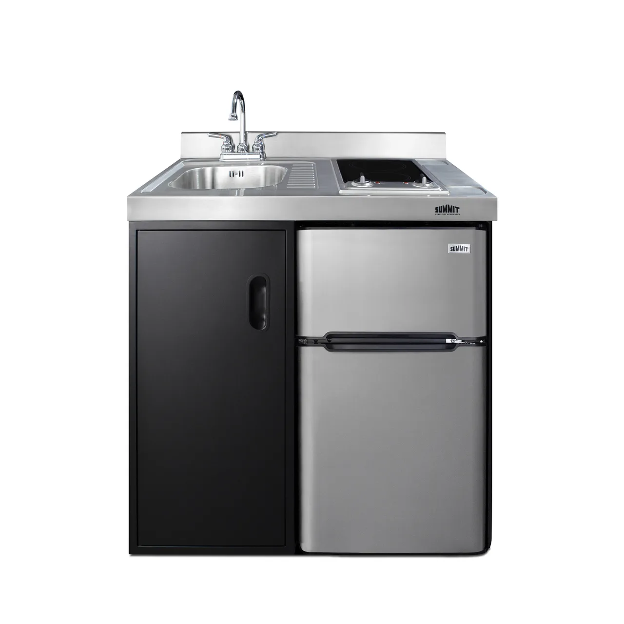 Summit CK36ELGLASS All-In-One Kitchenette, 36.13"W X 24.63"D X 40"H