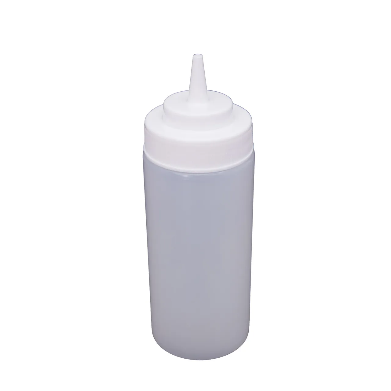 CAC China SQBT-W-16C - 16 Oz Squeeze Bottle, Wide‑Mouth Tip, Leak‑Proof Cap, BPA‑Free - 6/Pack