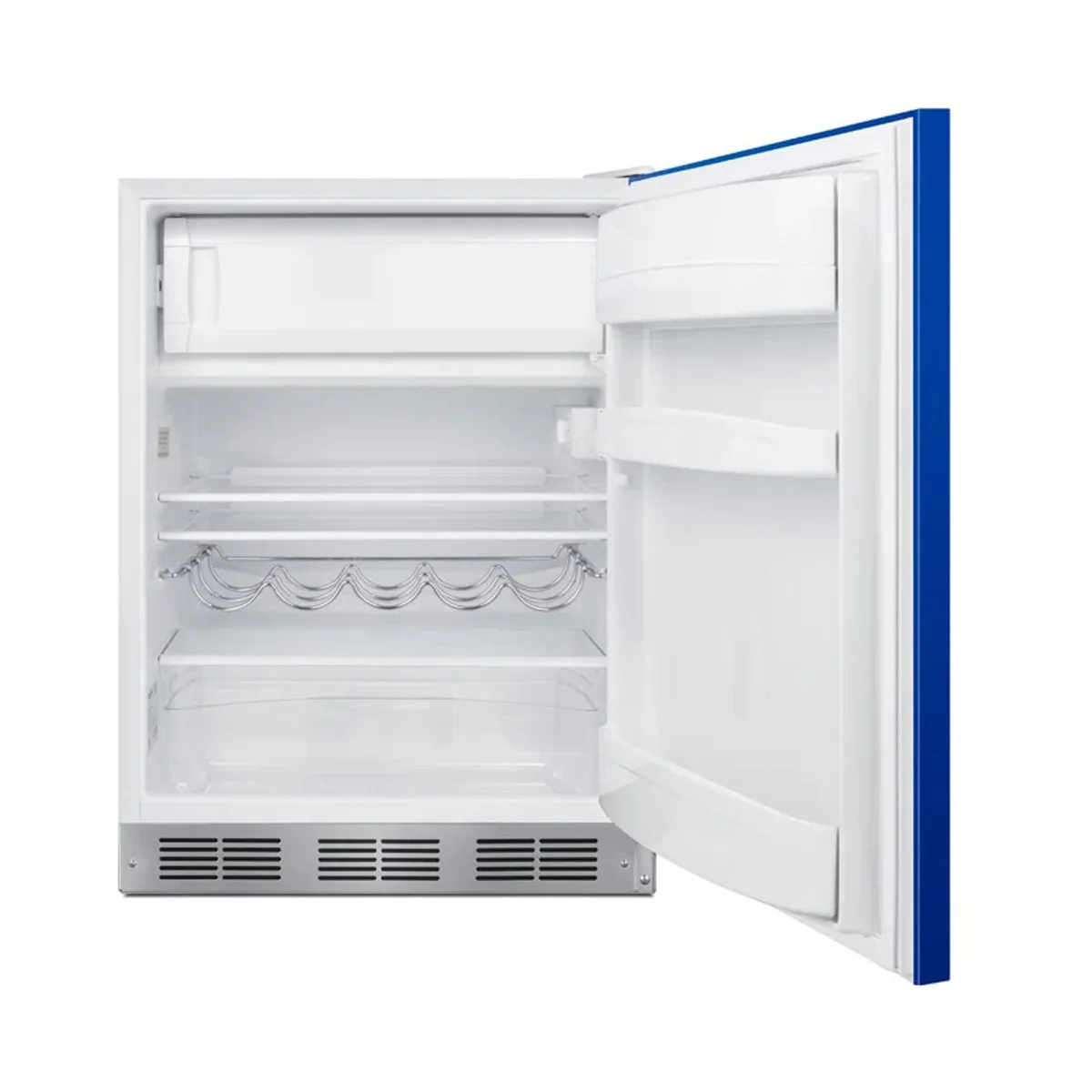 Summit BRF611WHB 23" Undercounter Freezer in White w/ Cobalt Blue Door, 5.1 cu. ft.