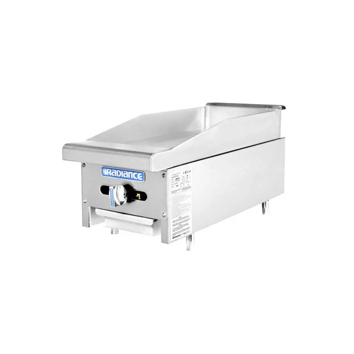 Turbo Air TAMG-12 12" Countertop Manual Gas Griddle, 3/4" Steel Plate, 22.000 BTU
