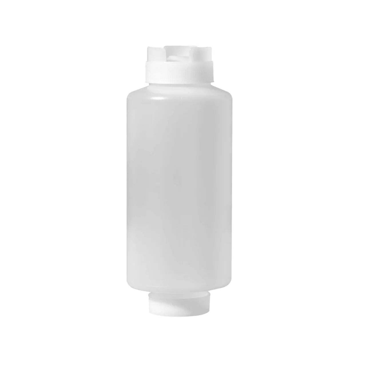 Omcan USA 81164 Dual‑Way Squeeze Bottle, 32 oz PP/PE & Silicone, 85 mm Wide‑Mouth, Tip, NSF