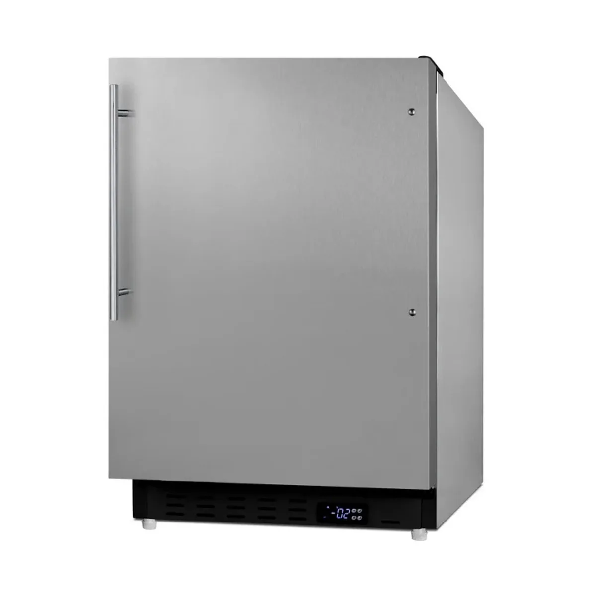 Summit ALFZ37BCSSHV 20" Built-in or Freestanding Undercounter Freezer, Stainless Steel, w/ Pro-Style Handle, 2.68 cu. ft.