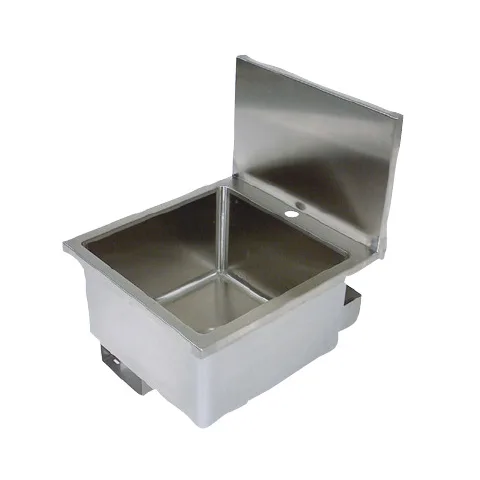 John Boos PBHS-W-1616 18" Wall Mounted Hand Sink without Faucet - 16 gauge