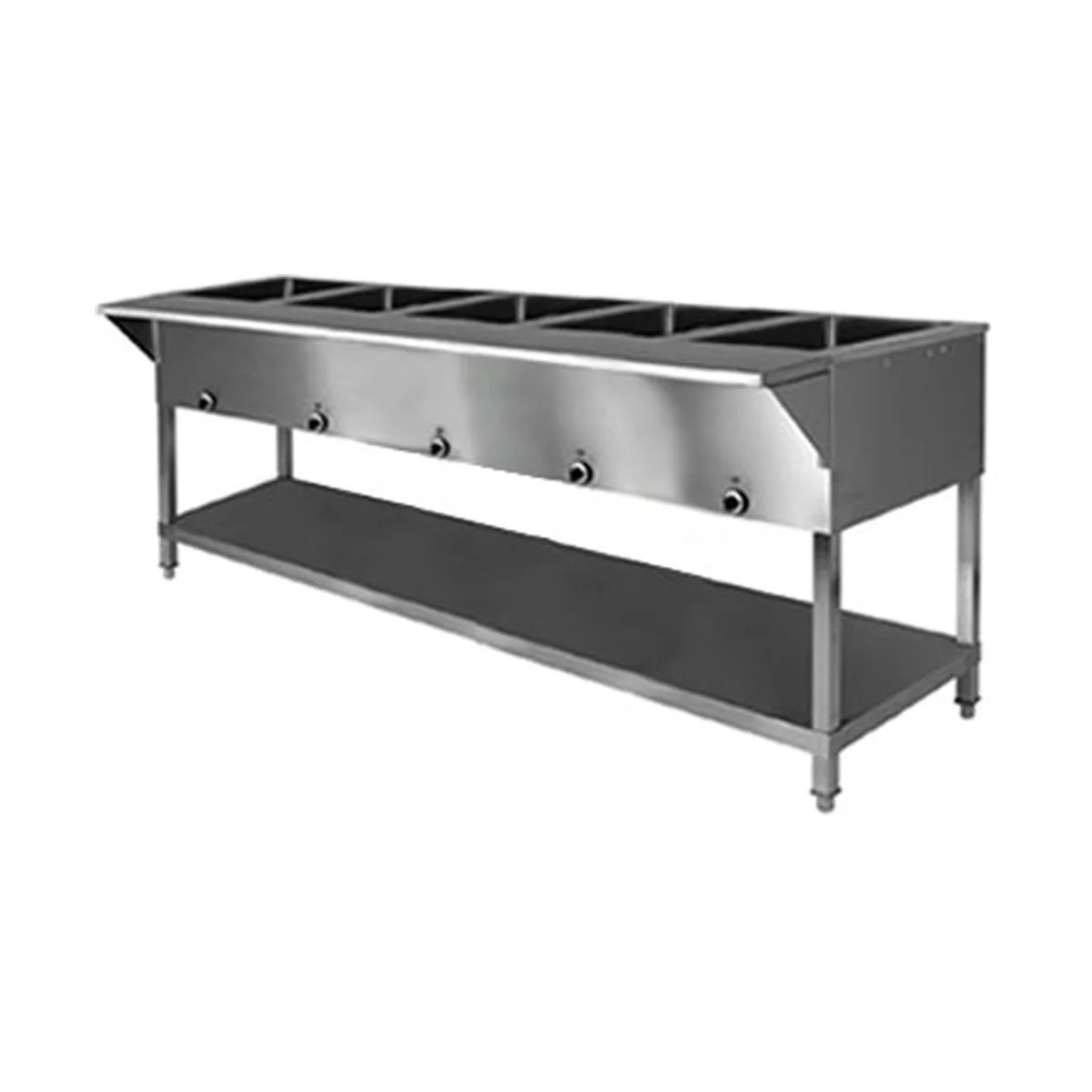 Klinger's Trading SW5H208 78" Stationary (5) Sealed Well Electric Table, 4125 watts