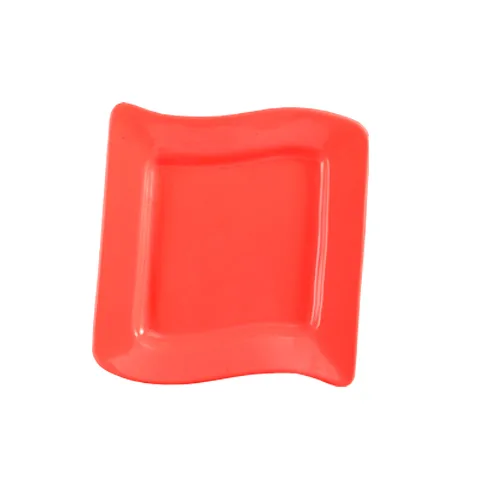 CAC China SOH-16-R Soho Plate, 10½" x 10½" x 1½" Ceramic, Red, Dishwasher & Microwave Safe - Dozen