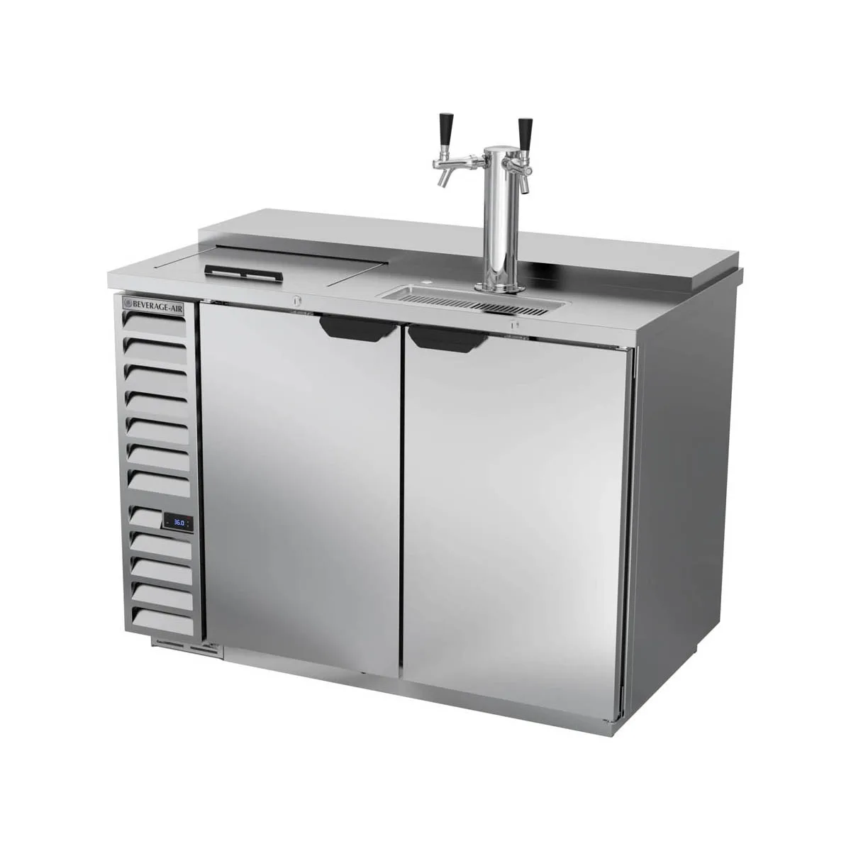 Beverage Air DD50HC-1-C-S 50" Draft Beer Cooler w/ 2 Kegs, 17.86 cu. ft., 1 Dual-Tap Tower