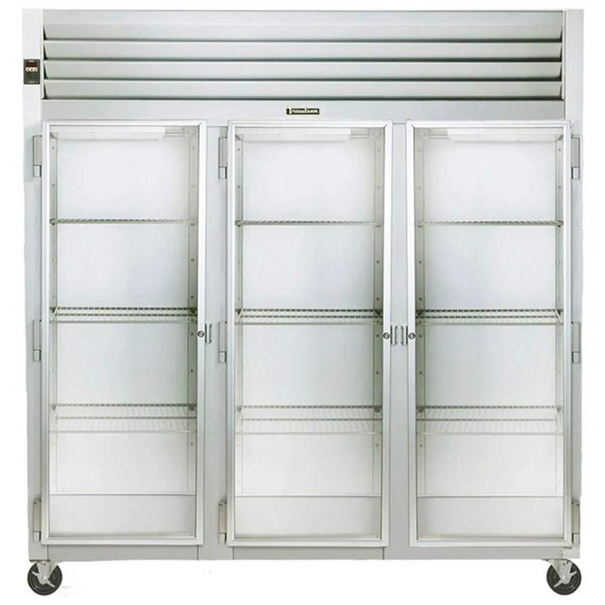 Traulsen G32011 76" Reach-In Refrigerator w/ 3 Glass Doors (hinged left/left/right), Top Mount, 70.67 cu. ft.