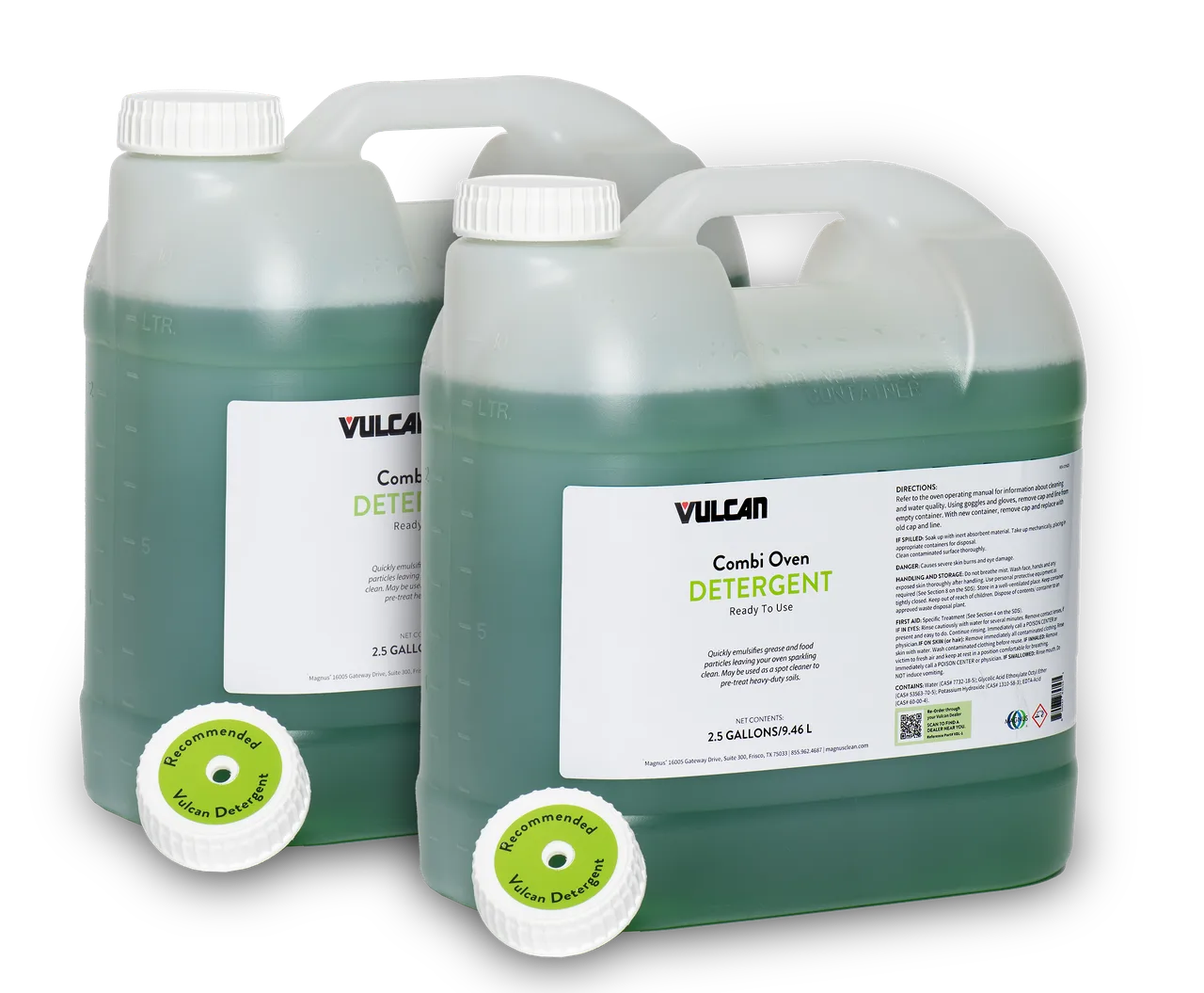 Vulcan VDL-1 Vulcan Detergent Liquid, 2.5 Gal Each, (2) Per Case