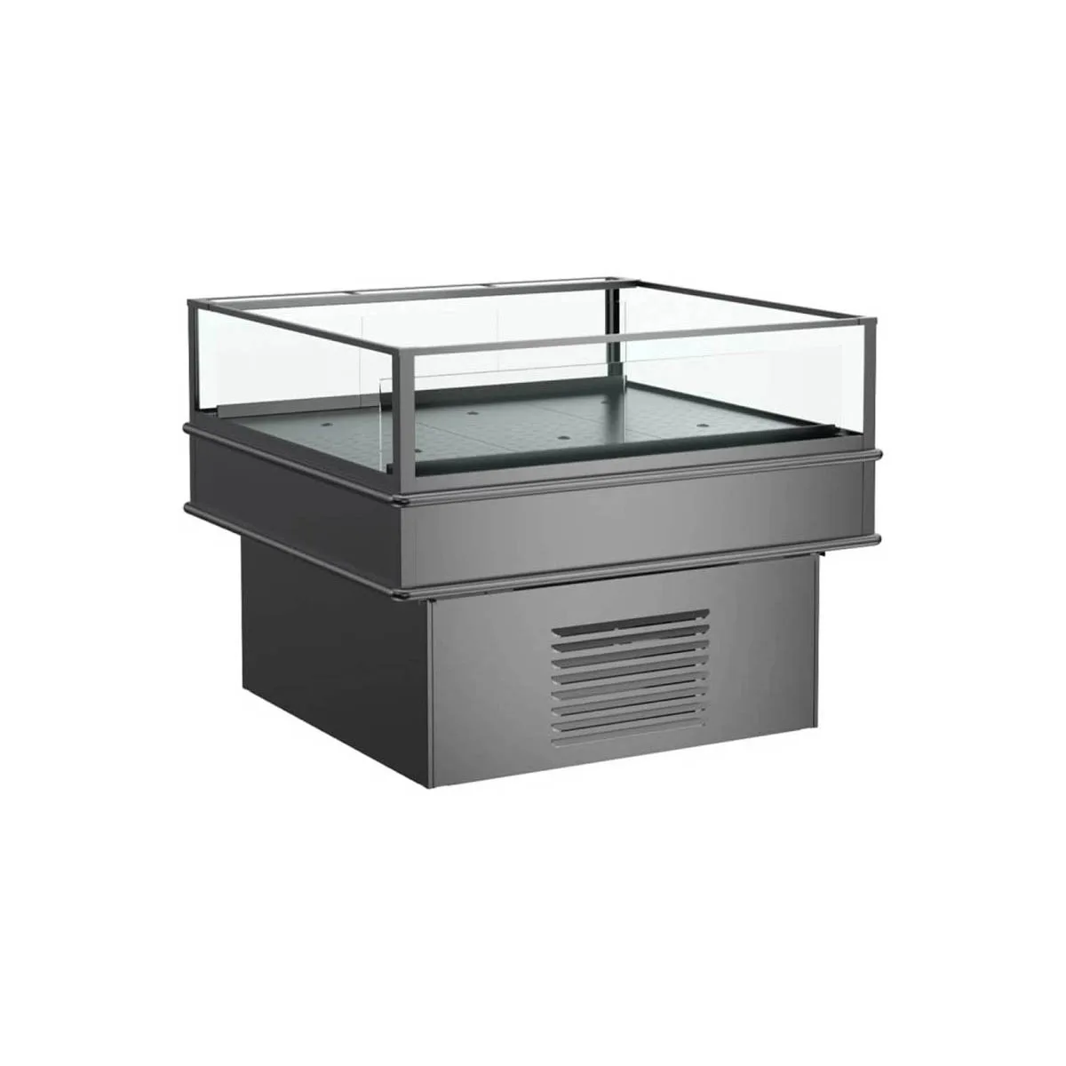 Structural Concepts MI44R 50" Self-Service Mobile Island Open Air Merchandiser, Self-Contained, Deck Only