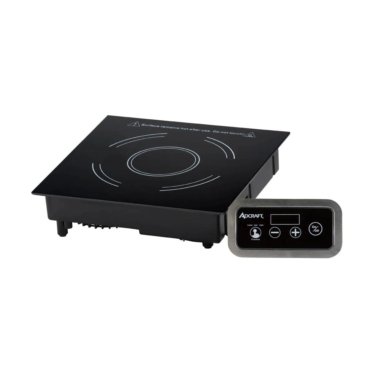 Adcraft IND-D120V Single-Burner Drop-In Induction Cooker w/ Ceramic Glass Surface