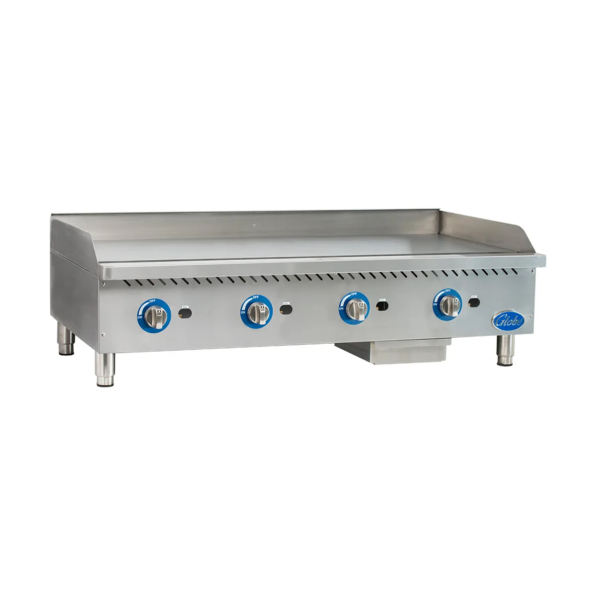 Globe GG48G 48" Countertop Gas Griddle, Manual Controls, 1" Steel Plate, 120.000 BTU