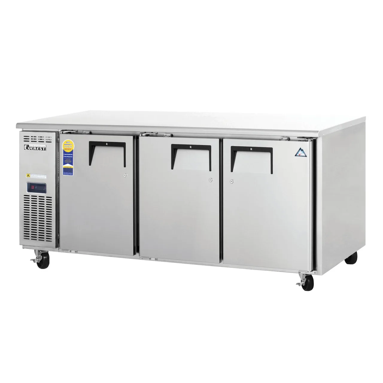 Everest ETF3 71" 3-Section Worktop Freezer w/ 3 Doors, Bottom Mounted, 22 cu. ft.