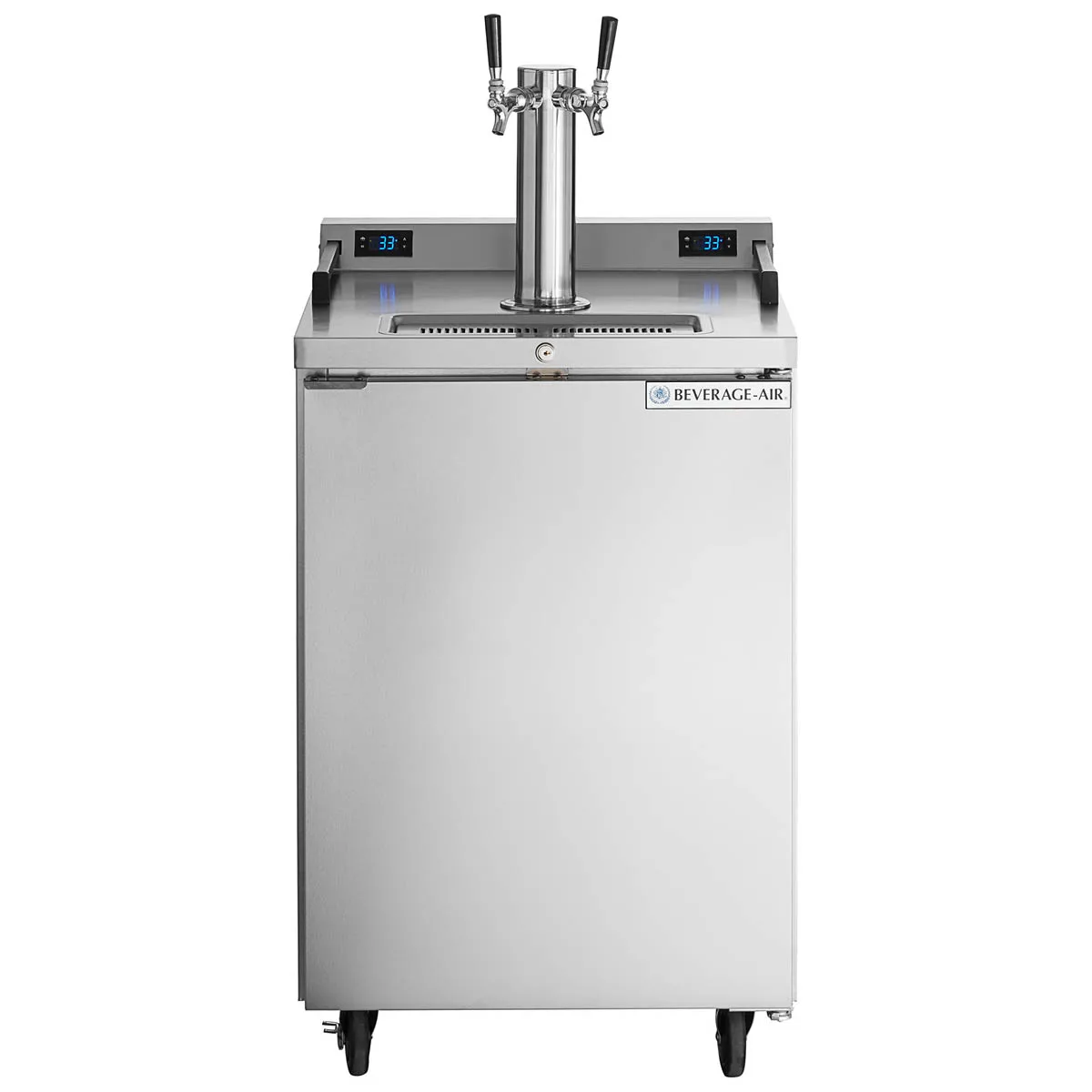 Beverage Air DZ24-1-S Keg Cooler, 24" x 29-3/8",7.44 Cu Ft, Holds 4 1/6‑Barrel Kegs2‑Tap Door Locks