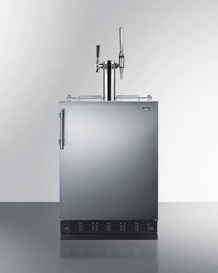 Summit SBC7BRSCM2 Cold Brew/Nitro Coffee Kegerator, 24" Wide, Height Adjustable, Freestanding - 115V