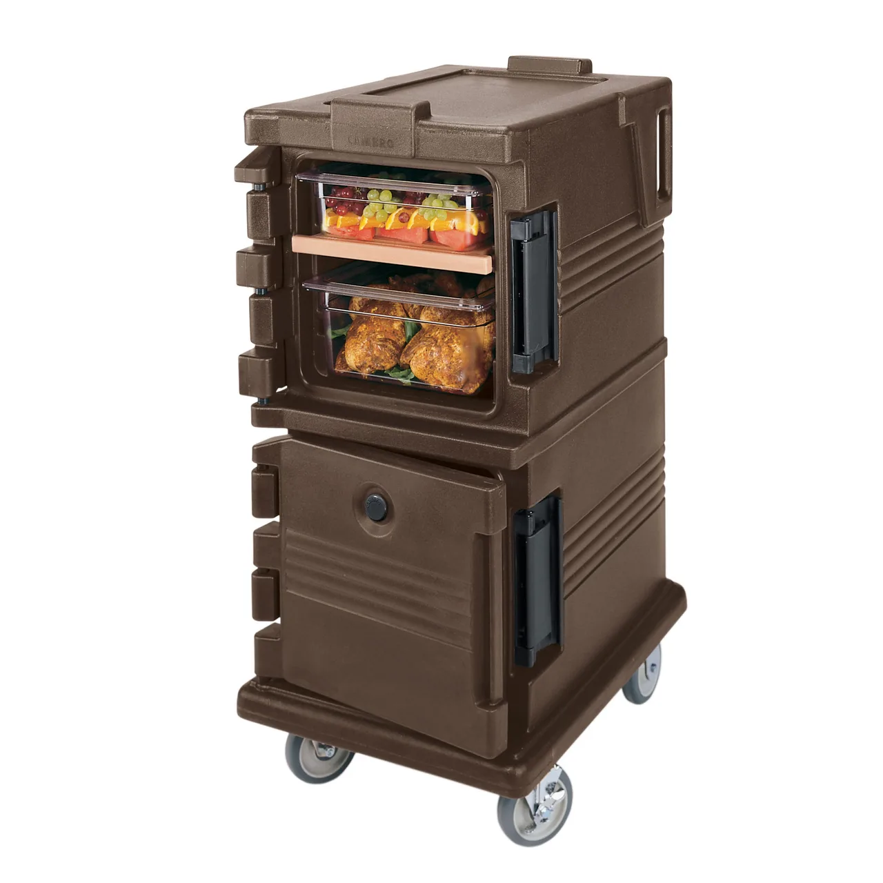 Cambro UPC600131 Ultra Camcart® Dark Brown Insulated Food Pan Carrier w/ 8 Pan Capacity