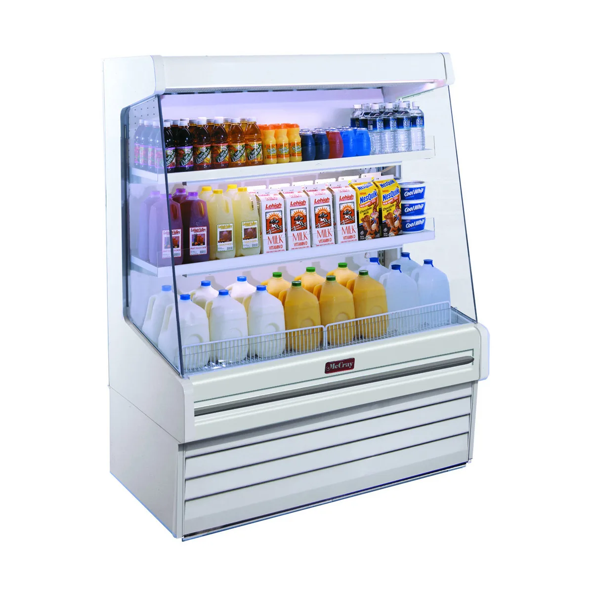 Howard-McCray R-OM35E-5L-LED 63" Vertical Packaged Meats Open Merhandiser in White, Remote