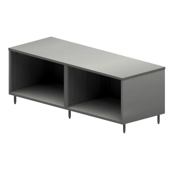 BK Resources CST-3096 Cabinet Base Open Front Work Table, 96"W x 30"D - Square / Flat Edge