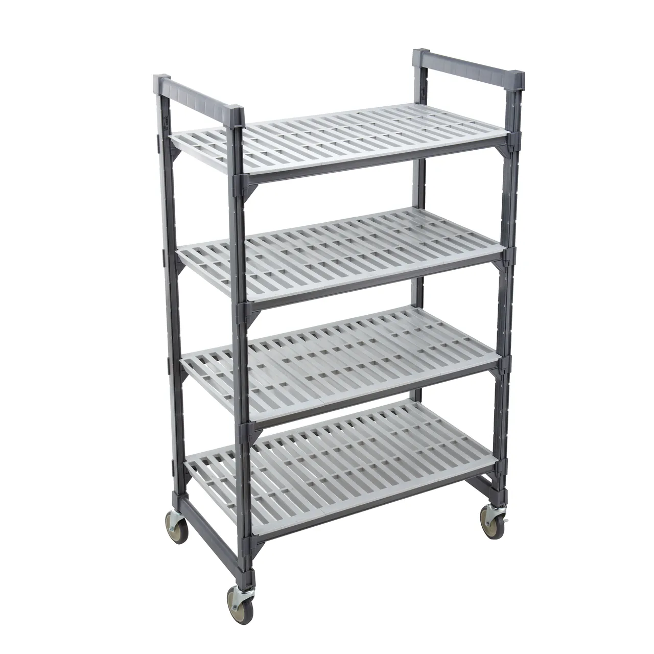 Cambro EXMU183670V4480 Camshelving® Elements Vented 4-Shelf Mobile Shelving Unit - 18" x 36" x 70"
