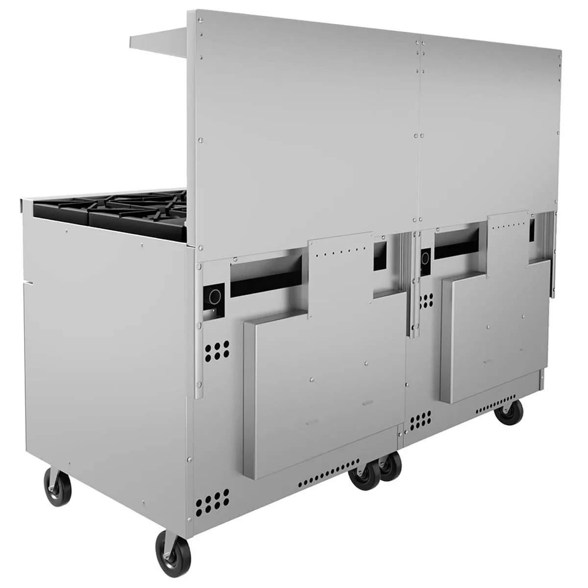 Vulcan 72CC-12B 72" Gas Restaurant Range w/ (12) Open Burners, (2) Convection Ovens, 430.000 BTU