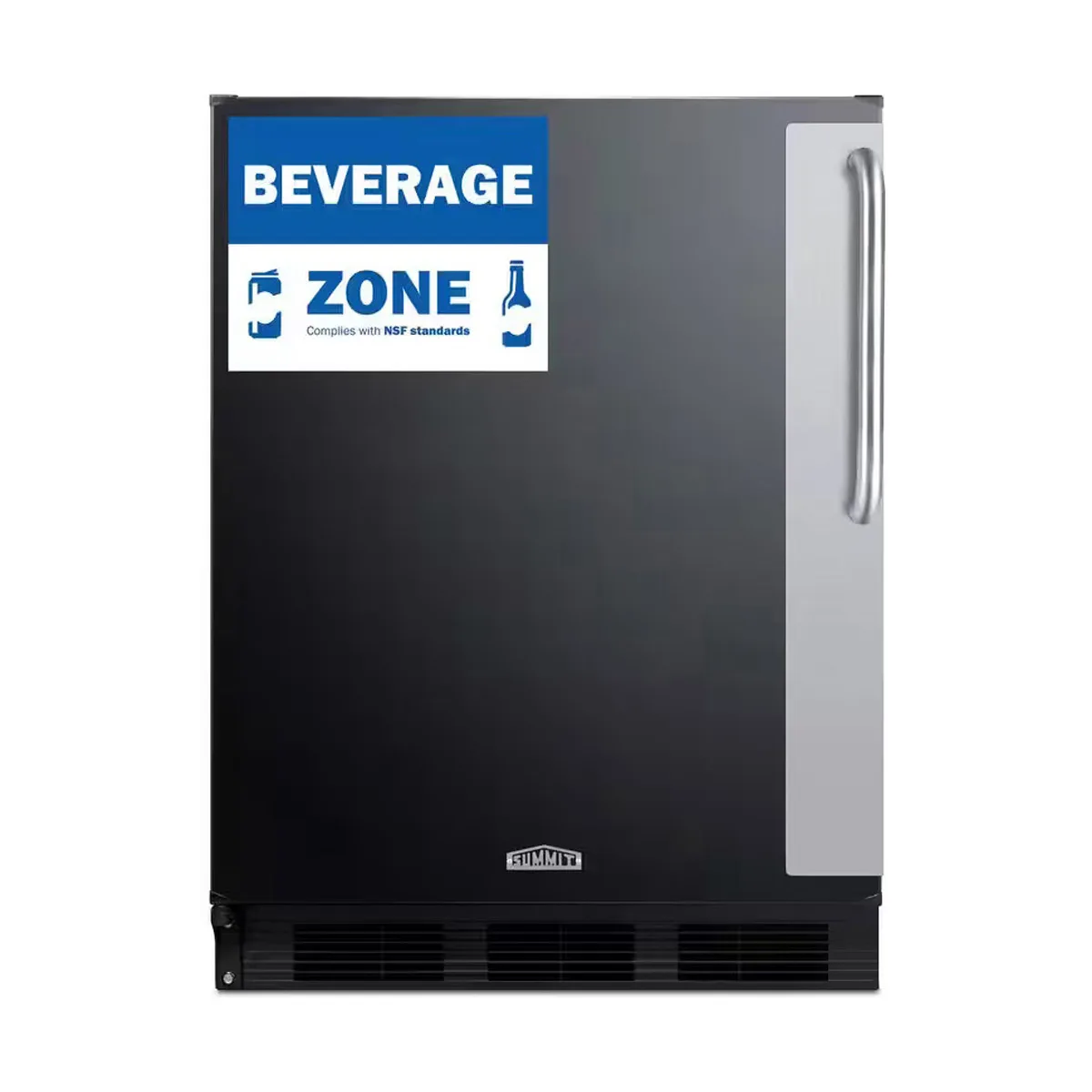 Summit FF6BK7BZADALHD 24" Reach-In Refrigerator in Black, Left Hinged Door, ADA Compliant, 5.5 cu. ft.