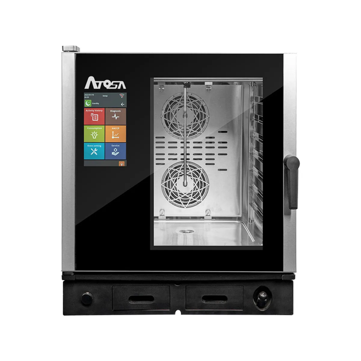 Atosa USA AEC-0711 E Half Size 7 Pan Electric Combi Oven w/ Smart Touchscreen, Boilerless, 208/240V
