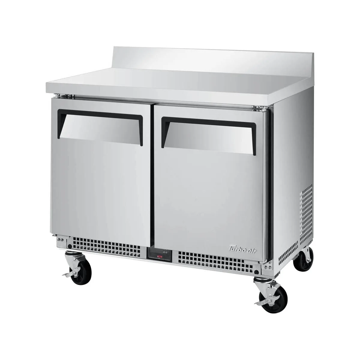 Turbo Air MWR-34S-N6 34" 2-Section Worktop Refrigerator w/ 2 Doors, 4.27 cu. ft.