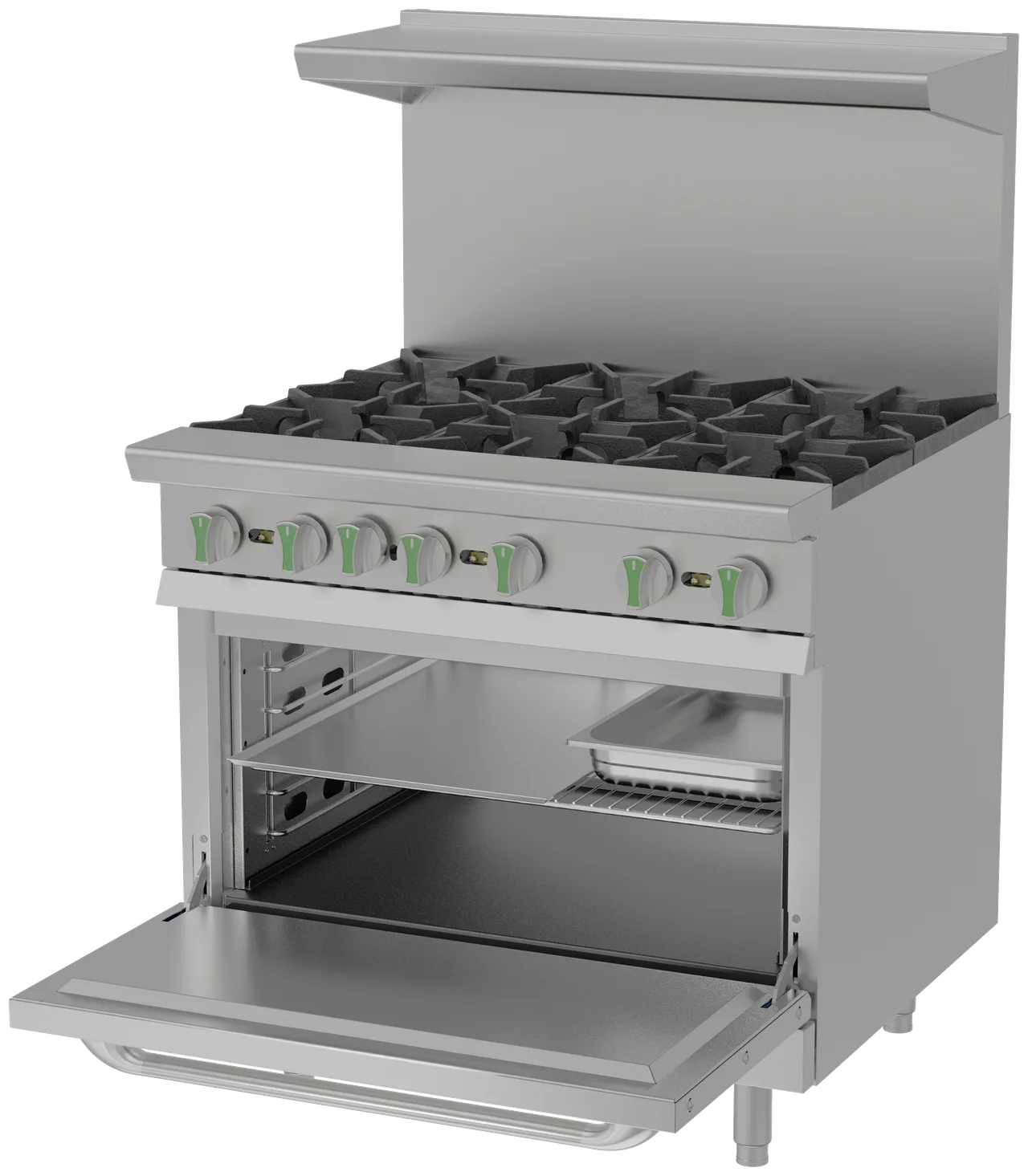 Asber AER 6 36 EM Gas 36" Restaurant Range