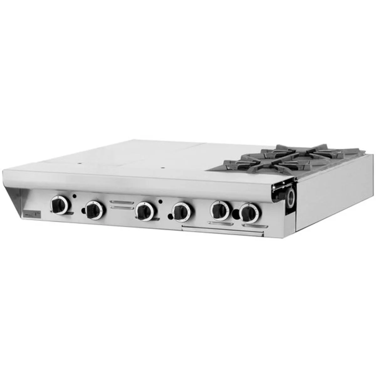 Garland US Range M43-2T 34" Gas Heavy Duty Range w/ (2) Open Burners, (2) Even Heat Hot Tops, Modular Base, 92.000 BTU