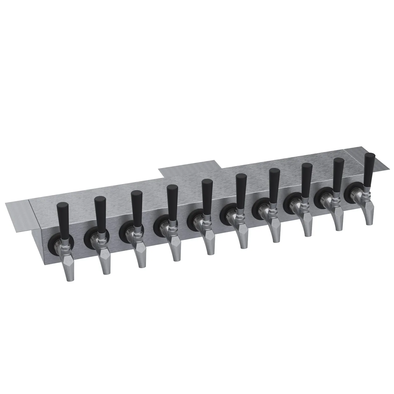 Krowne KUC-10S Underbar Beer Tower, 30" OA, Glycol Cooled, Stainless Steel, 10 Faucets, 7‑12 Taps