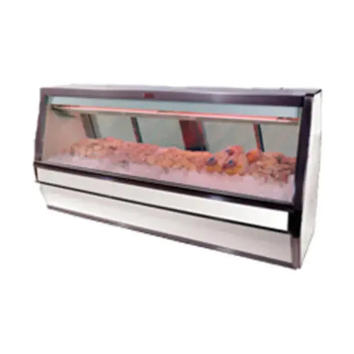 Howard-McCray R-CFS40E-10-S-LED 125" Flat Refrigerated Seafood Display Case, Remote, Stainless