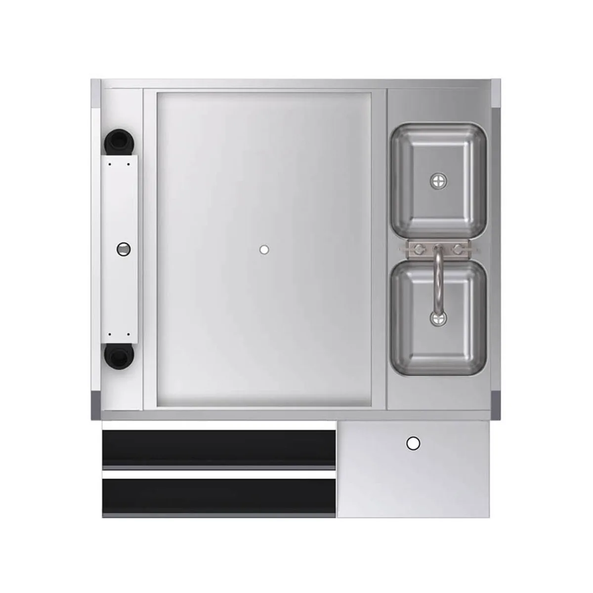 Krowne KRPT-42LP-10 42" Pass-Thru Combo Underbar Ice Bin/Cocktail Station w/ 10 Circuit - Left