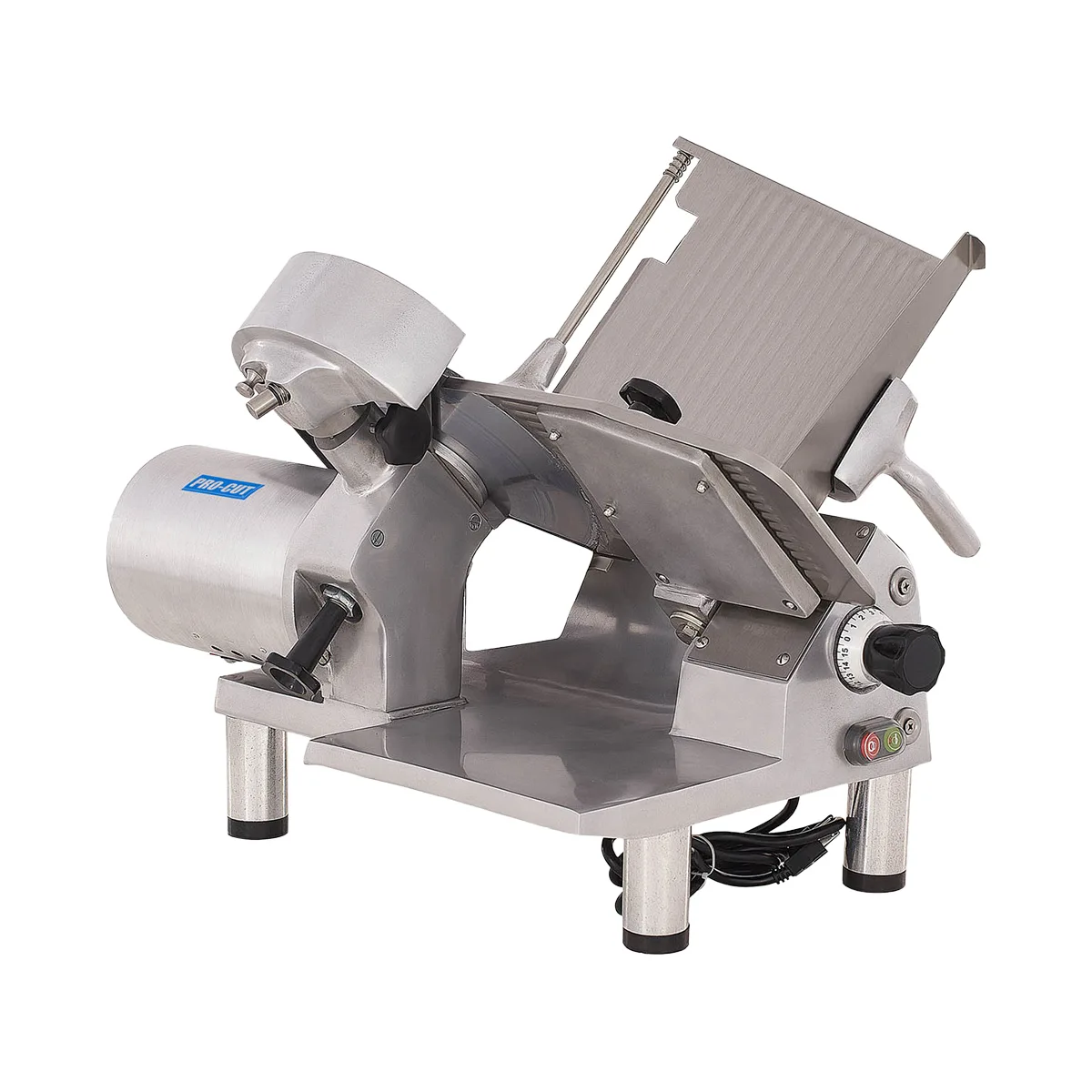 Pro-Cut KMS-12 - Manual Commercial Meat Slicer, 45° Gravity Feed, 1-1/2" Max Slice, 12" German Stainless Blade, Gear-Driven, 1/3 HP, 250W, 115V