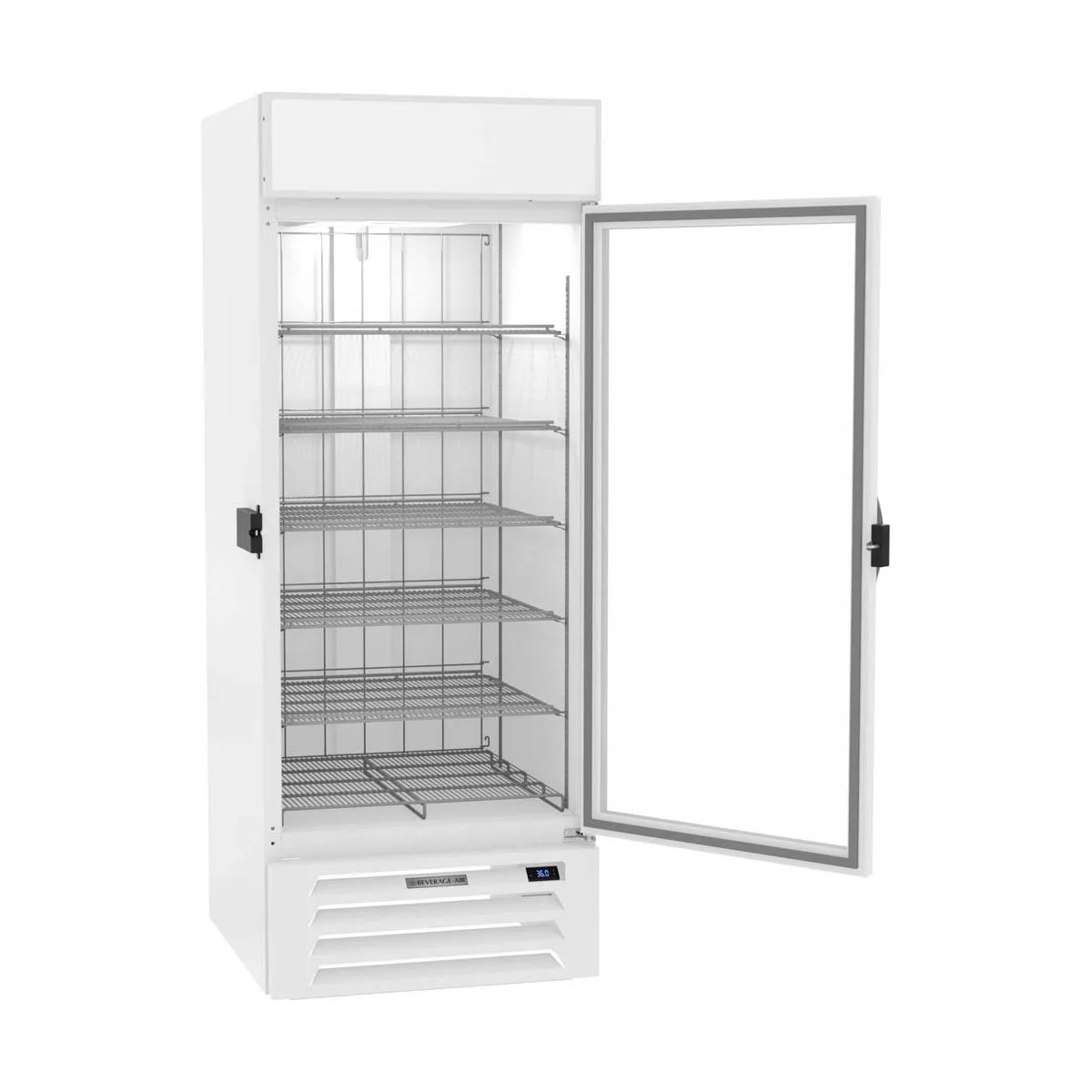 Beverage Air MMR27HC-1-W-IQ 31" One Glass Door Merchandiser Refrigerator in White, 25.88 cu. ft.