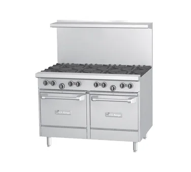 Garland US Range U48-G48SS 48" Gas Restaurant Range w/ 48" Full Griddle, (2) Cabinet Bases, 72.000 BTU