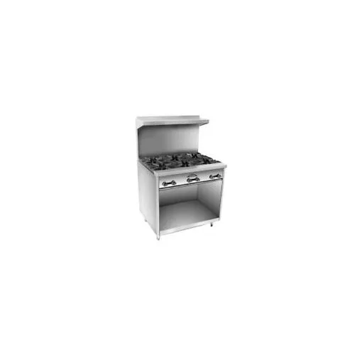 Comstock-Castle F33-24 36" Gas Restaurant Range w/ (2) Open Burners, (1) 24" Griddle, (1) Cabinet Base, 102.000 BTU