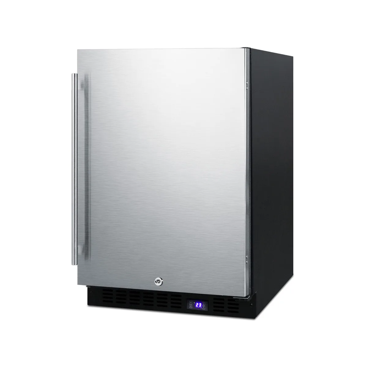 Summit SPFF51OS Outdoor Undercounter Freezer in Black, Stainless Steel Door, 4.72 cu. ft.