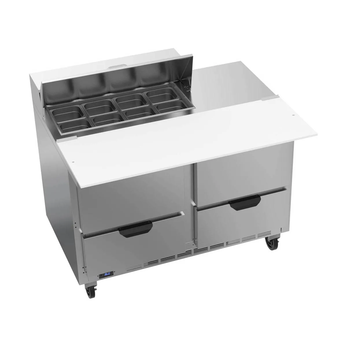Beverage Air SPED48HC-08C-4 48" Two Section Sandwich/Salad Prep Table w/ 4 Drawers, 8 Pans