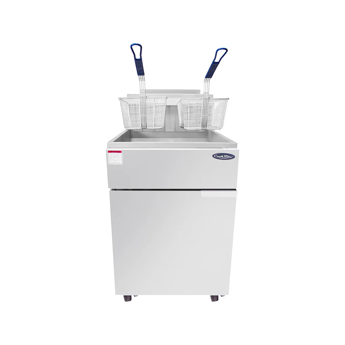 Atosa USA ATFS-75-LP Full Pot Floor Model LP Gas Fryer w/ 75 Lbs, (5) Burners, 150.000 BTU