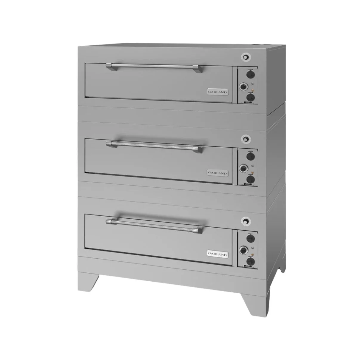 Garland US Range E2111 55" Triple Deck Electric Bake Oven with 8" Interior Height, 4" Legs, 18.6 kW