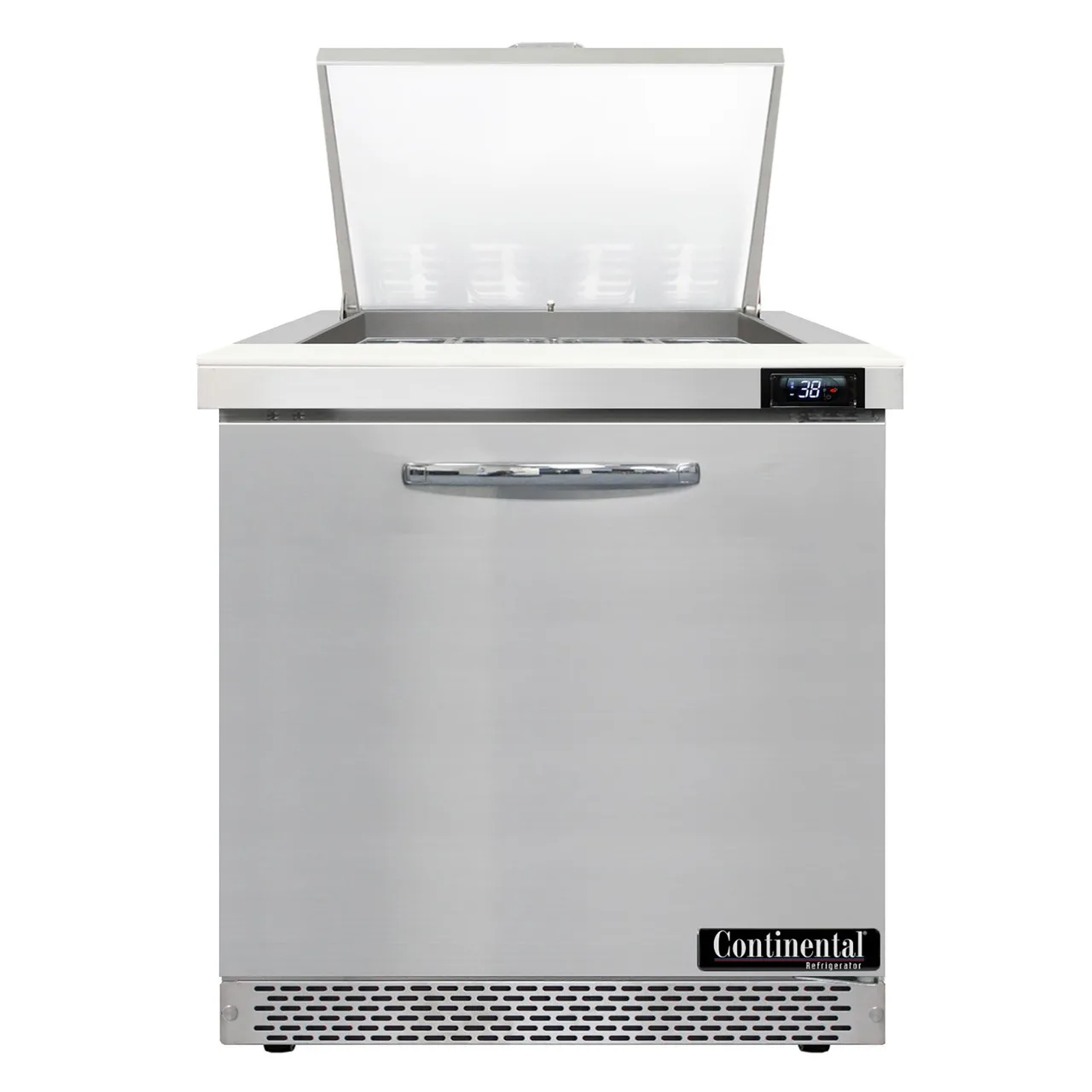 Continental Refrigerator D32N12M-FB 32" Mega Top Sandwich Prep Table w/ 1 Door, 12 pans