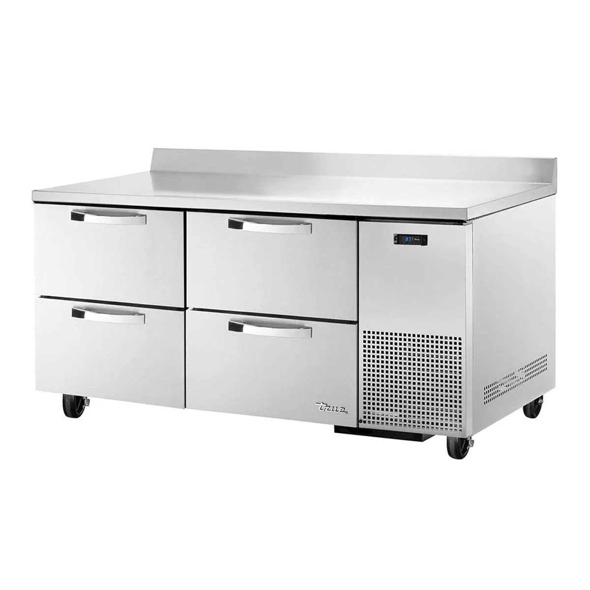 True TWT-67D-4-HC~SPEC3 67" 2-Section Worktop Refrigerator w/ 4 Drawers, Stainless Steel