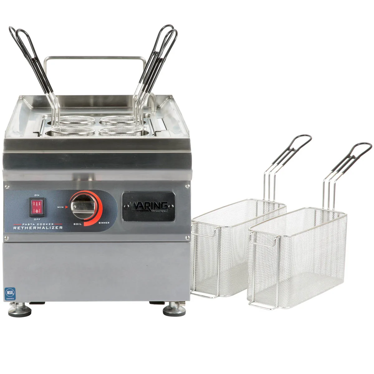 Waring WPC100 3.28 Gallon-12.4 Liter Electric Pasta Cooker and Rethermalizer, 240V, 3600W