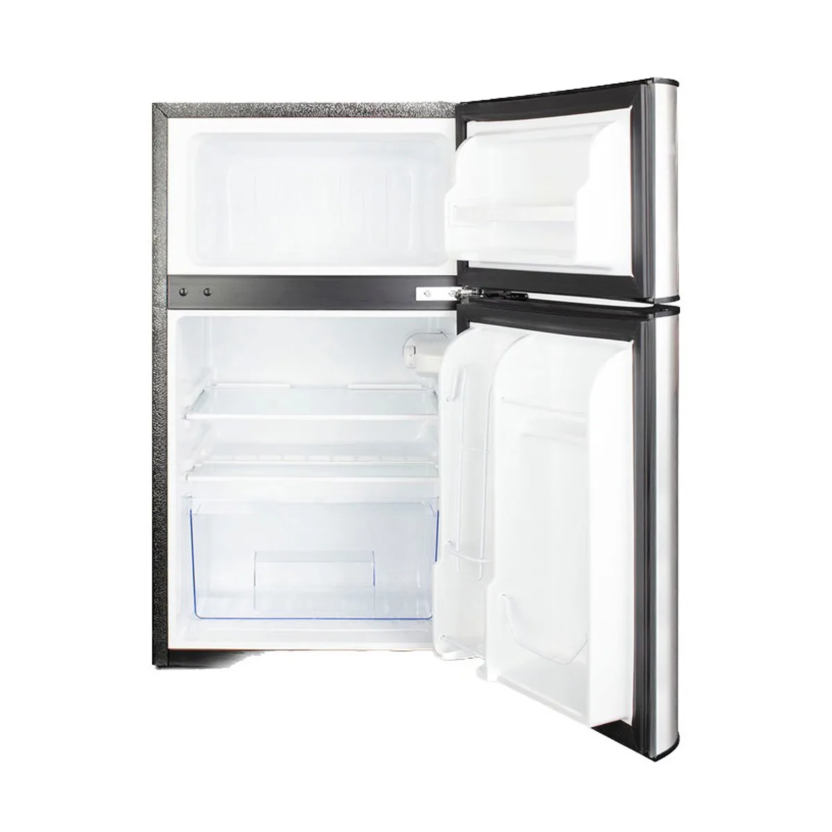 Summit CP34BSSADA 19" Compact Reach-In Refrigerator Freezer in Black, Stainless Steel Door, 3.2 cu. ft.